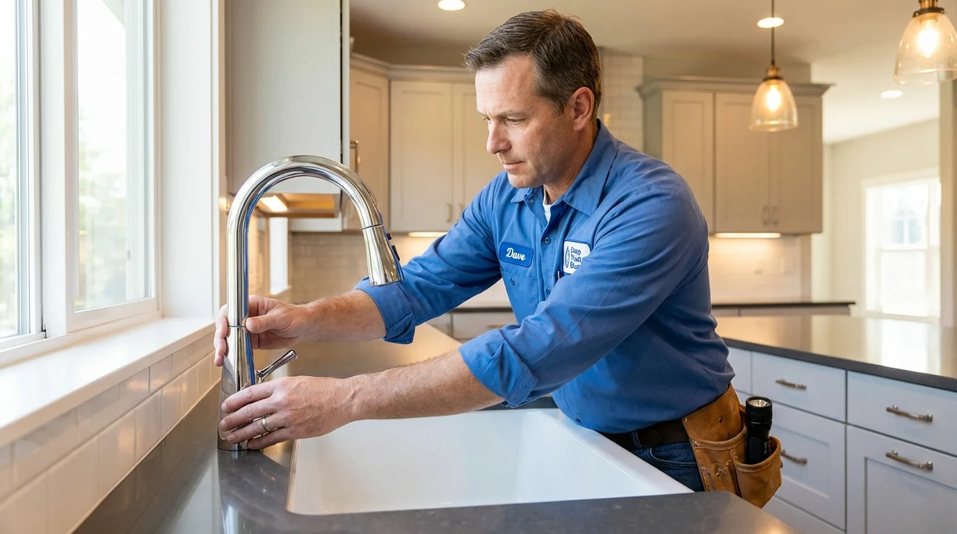 Kitchen faucet installation by Johns Plumbing LLC in Cambria