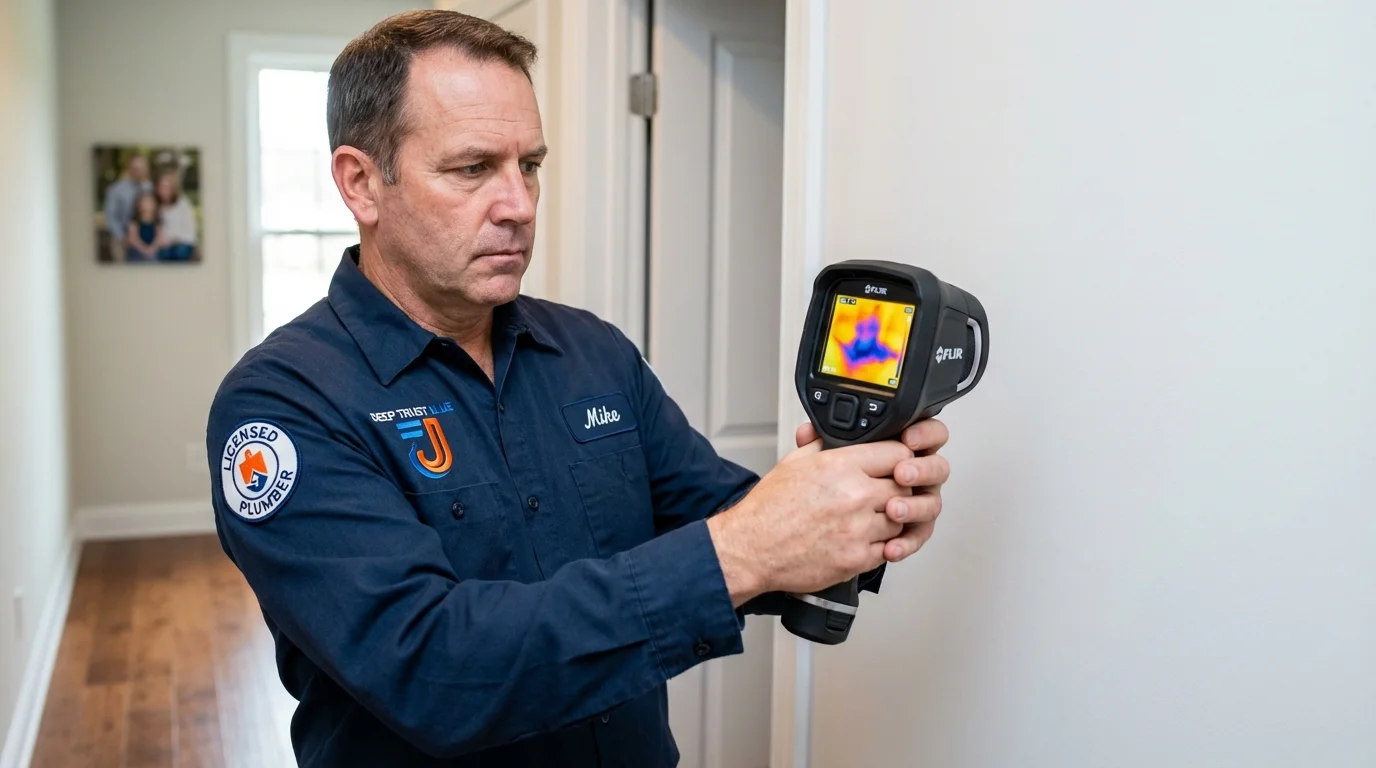 Thermal imaging leak detection by Johns Plumbing LLC in Cambria